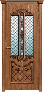 Товар Межкомнатная дверь Легенда Муар Орех натуральный 2 Остекленное